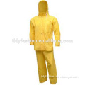 Yellow Adult Custom Printed PVC Water Proof Rain Suit